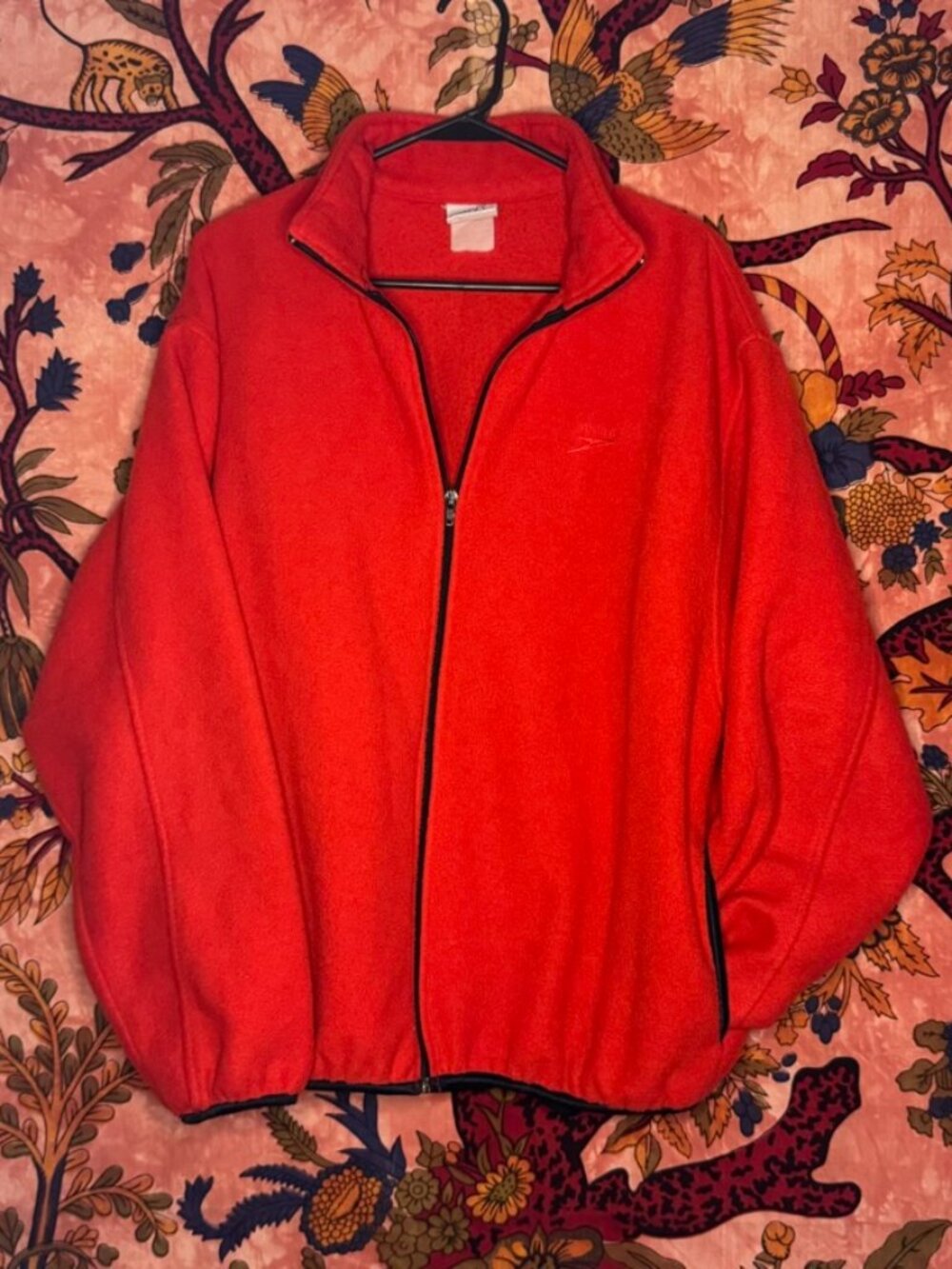 Red Fleece Speedo Zip Up Sweater
